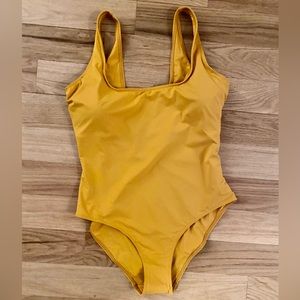 Everlane | The Square-Neck One-Piece | Marigold | L | Never Worn